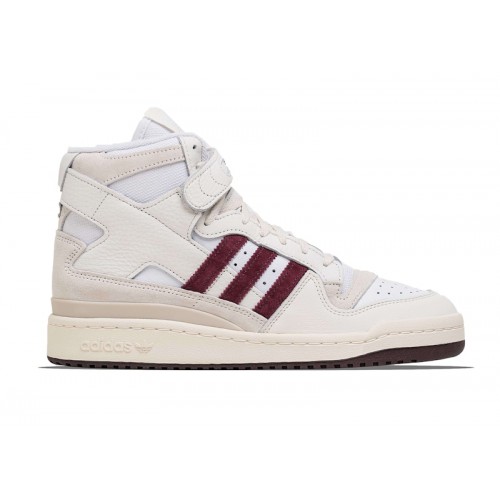 Кроссы adidas Forum Hi Packer White Maroon - мужская сетка размеров