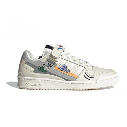 Кроссы adidas Forum Low Slide White - мужская сетка размеров