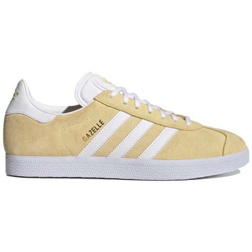 Кроссы adidas Gazelle Almost Yellow Cloud White - мужская сетка размеров