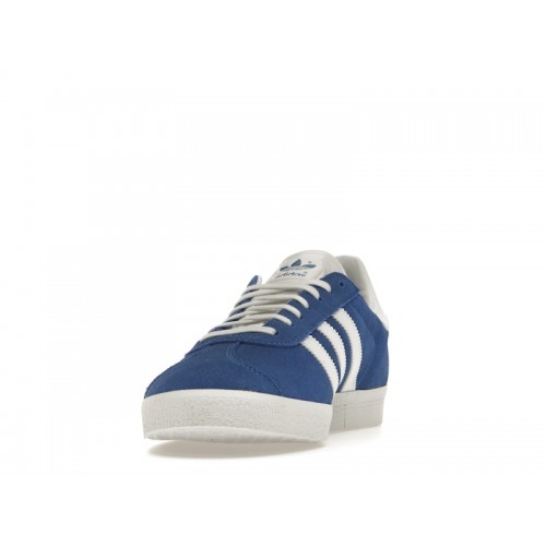 Кроссы adidas Gazelle Blue Cloud White Gold Metallic - мужская сетка размеров