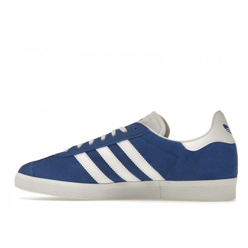 Кроссы adidas Gazelle Blue Cloud White Gold Metallic - мужская сетка размеров