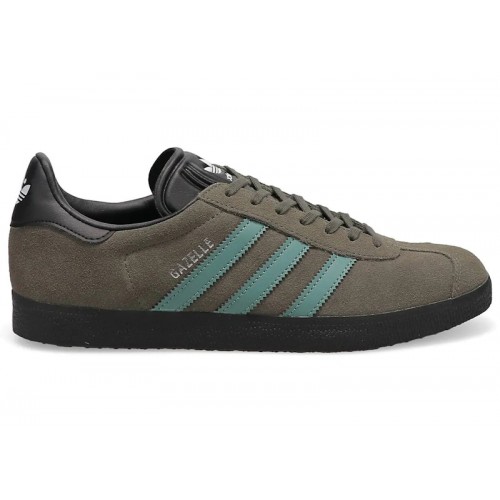 Кроссы adidas Gazelle Olive Green Black - мужская сетка размеров