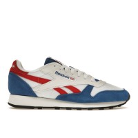 Кроссовки Reebok Classic Leather Make It Yours White Vector Red Blue