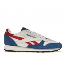 Кроссовки Reebok Classic Leather Make It Yours White Vector Red Blue