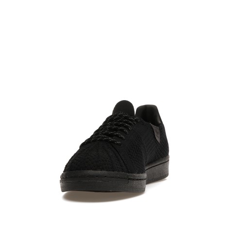 Кроссы adidas Superstar Primeknit Pharrell Triple Black - мужская сетка размеров