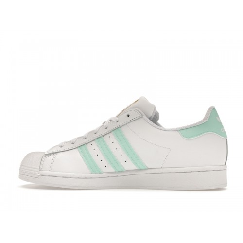 adidas Superstar White Clear Mint - мужская сетка размеров