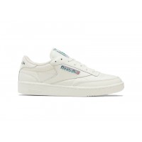 Кроссовки Reebok Club C 85 Chalk Cobalt Glen Green Logo