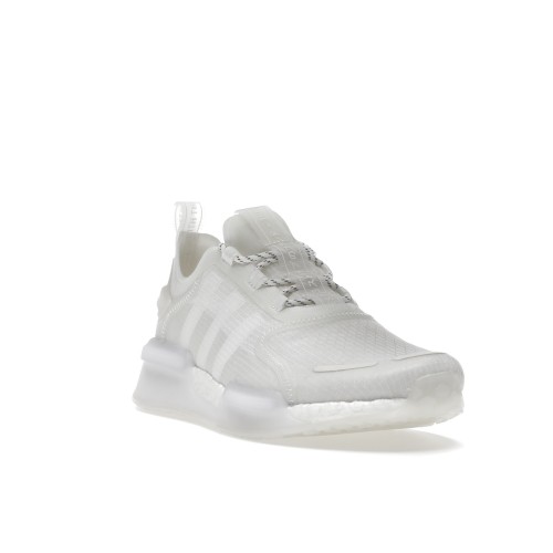 Кроссы adidas NMD V3 Triple White - мужская сетка размеров