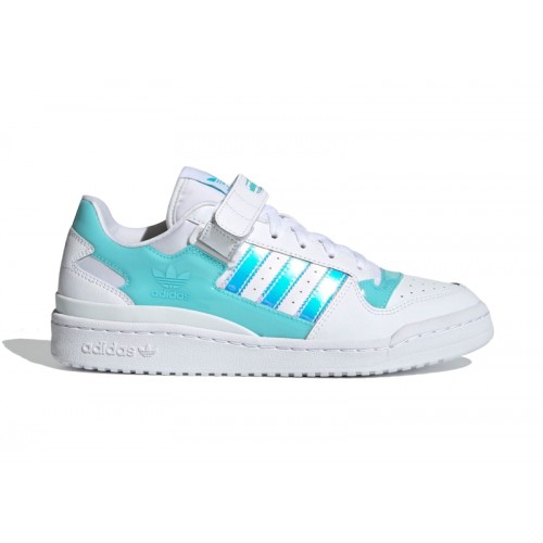 Кроссы adidas Forum Low Cloud White Pulse Aqua - мужская сетка размеров