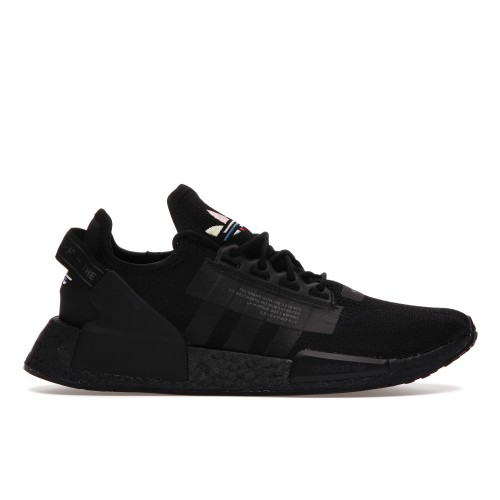 Кроссы adidas NMD R1 V2 Triple Black - мужская сетка размеров