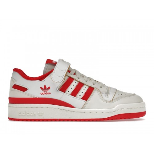 Кроссы adidas Forum 84 Low Off White Vivid Red Footwear White (W) - женская сетка размеров