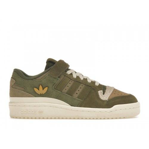 Кроссы adidas Forum 84 Low Green Suede (W) - женская сетка размеров