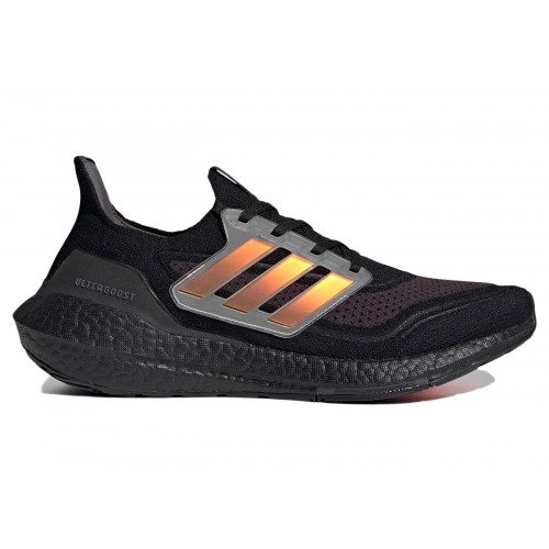 Кроссы adidas Ultra Boost 21 Black Iridescent - мужская сетка размеров