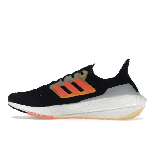 Кроссы adidas Ultra Boost 22 Black Turbo Flash Orange - мужская сетка размеров