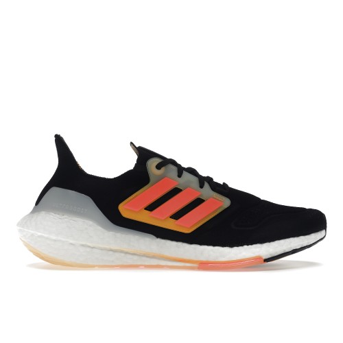 Кроссы adidas Ultra Boost 22 Black Turbo Flash Orange - мужская сетка размеров