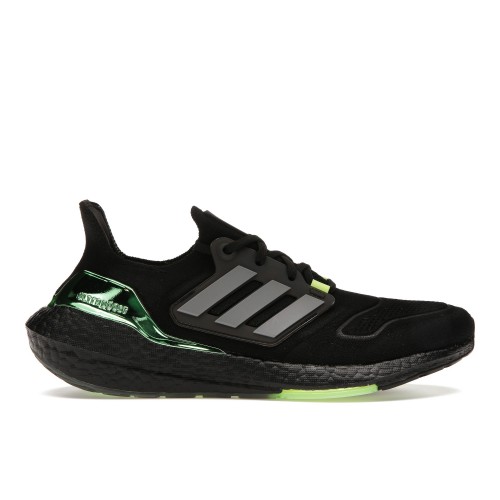 Кроссы adidas Ultra Boost 22 Black Iron Metallic Beam Green - мужская сетка размеров