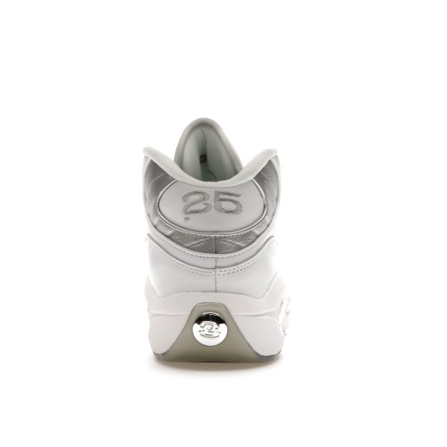 Кроссы Reebok Question Mid 25th Anniversary Silver Toe - мужская сетка размеров