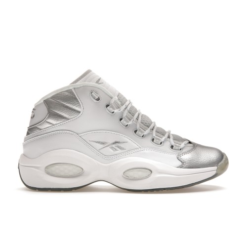 Кроссы Reebok Question Mid 25th Anniversary Silver Toe - мужская сетка размеров