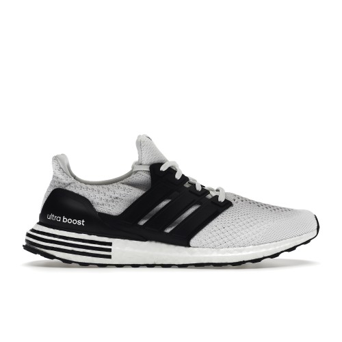 Кроссы adidas Ultra Boost 5.0 DNA White Black Heel Stripes - мужская сетка размеров
