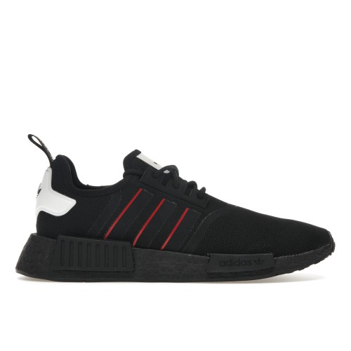 Кроссы adidas NMD R1 Germany Black Power Red - мужская сетка размеров