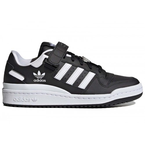 Кроссы adidas Forum Low Core Black Cloud White (W) - женская сетка размеров