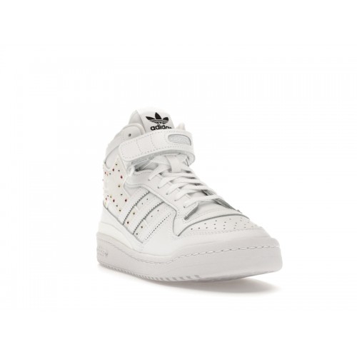 Кроссы adidas Forum Mid Swarovski White Multi Color (W) - женская сетка размеров