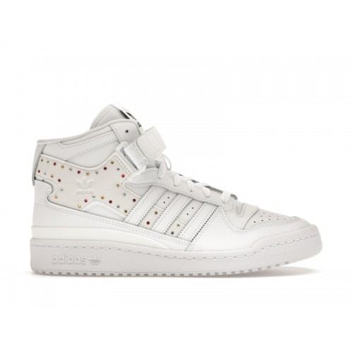 Кроссы adidas Forum Mid Swarovski White Multi Color (W) - женская сетка размеров