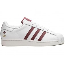 adidas Superstar White Quiet Crimson