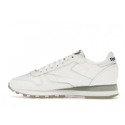 Reebok Classic Leather White Pure Grey - мужская сетка размеров