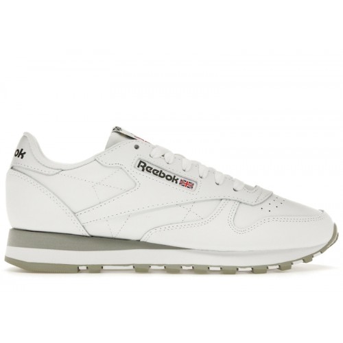 Reebok Classic Leather White Pure Grey - мужская сетка размеров