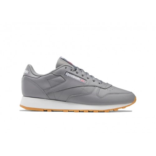 Кроссы Reebok Classic Leather Pure Grey Gum - мужская сетка размеров