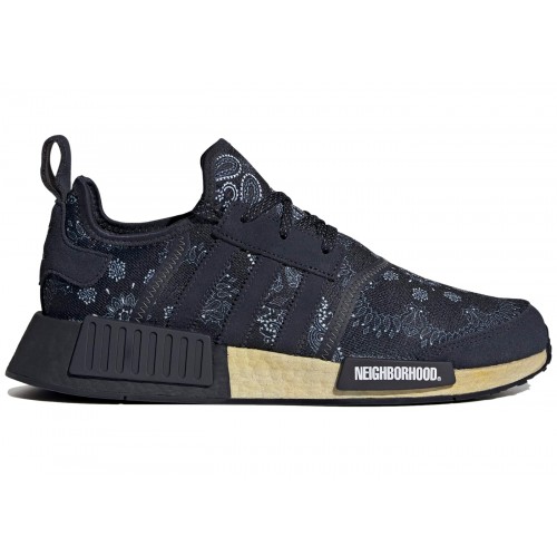 Кроссы adidas NMD R1 Neighborhood Paisley Night Navy - мужская сетка размеров