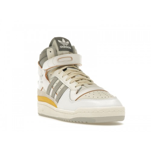 Кроссы adidas Forum 84 High White Yellow - мужская сетка размеров