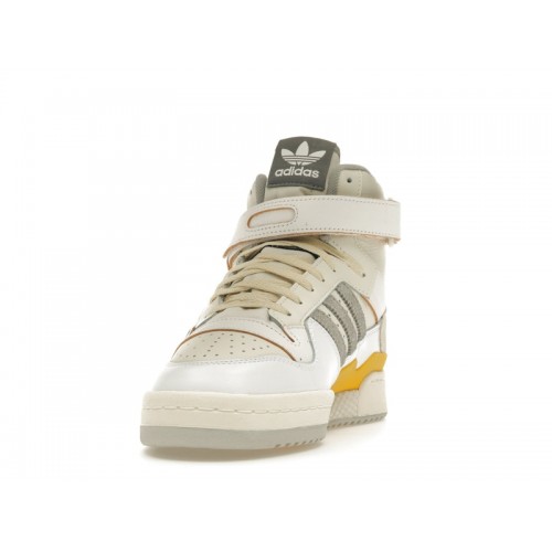 Кроссы adidas Forum 84 High White Yellow - мужская сетка размеров