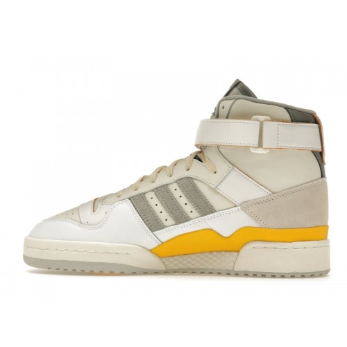 Кроссы adidas Forum 84 High White Yellow - мужская сетка размеров