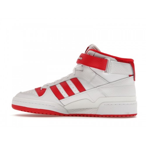 Кроссы adidas Forum Mid Cloud White Vivid Red - мужская сетка размеров