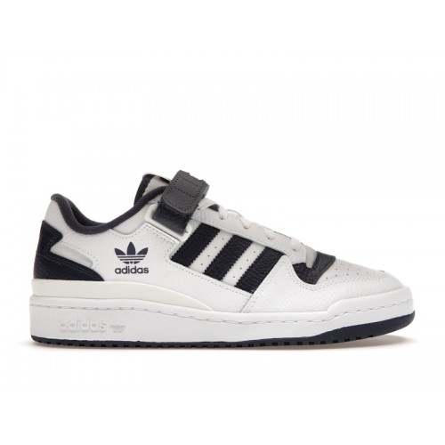 Кроссы adidas Forum Low White Navy - мужская сетка размеров