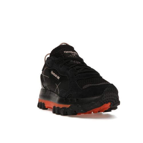 Кроссы Reebok Classic Leather Cardi B Black Fiery Orange (W) - женская сетка размеров