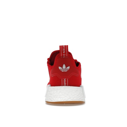 Кроссы adidas NMD R1 Vivid Red White Gum - мужская сетка размеров