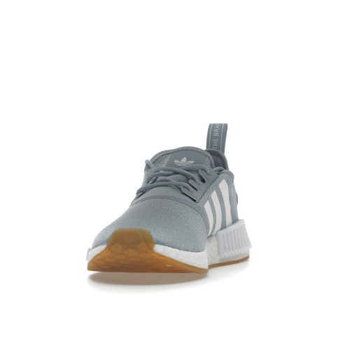 Кроссы adidas NMD R1 Magic Grey White Gum - мужская сетка размеров