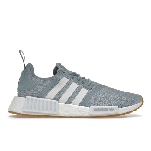 Кроссы adidas NMD R1 Magic Grey White Gum - мужская сетка размеров