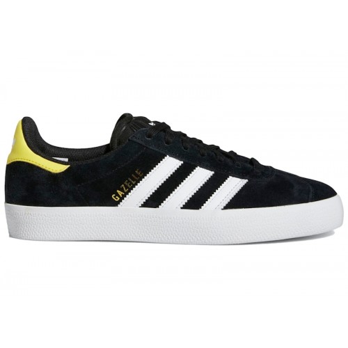 Кроссы adidas Gazelle ADV Core Black Yellow - мужская сетка размеров