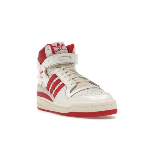 Кроссы adidas Forum 84 Hi Cloud White Team Red - мужская сетка размеров