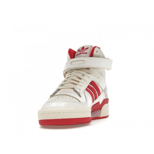 Кроссы adidas Forum 84 Hi Cloud White Team Red - мужская сетка размеров