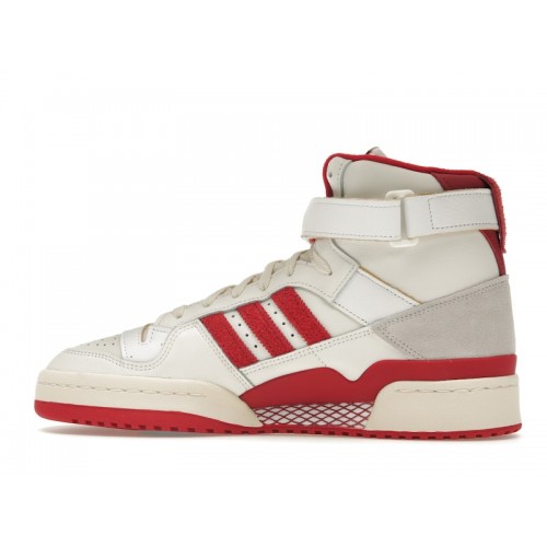 Кроссы adidas Forum 84 Hi Cloud White Team Red - мужская сетка размеров