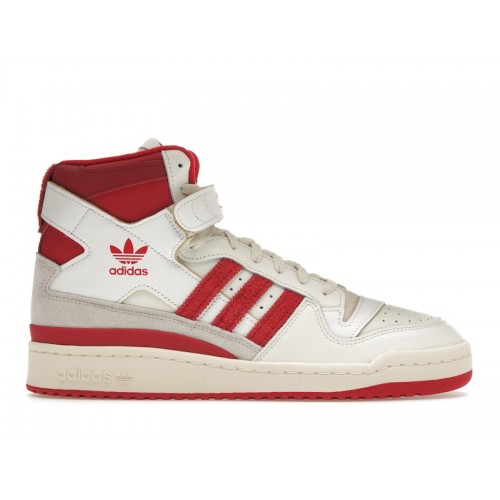 Кроссы adidas Forum 84 Hi Cloud White Team Red - мужская сетка размеров