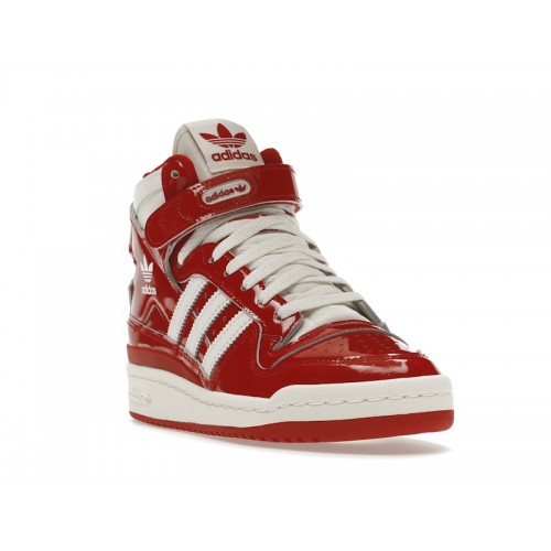 Кроссы adidas Forum 84 High Patent Red White - мужская сетка размеров