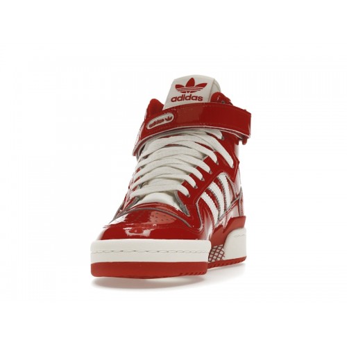 Кроссы adidas Forum 84 High Patent Red White - мужская сетка размеров