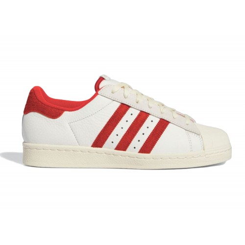 Кроссы adidas Superstar 82 White Vivid Red - мужская сетка размеров