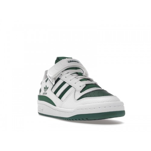 Кроссы adidas Forum Low White Collegiate Green - мужская сетка размеров